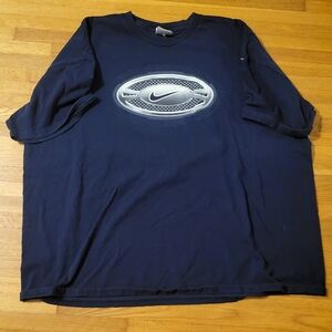 Vintage Y2K Nike Dark Blue Graphic Tee